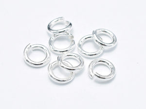 40pcs 925 Sterling Silver Open Jump Ring, 3.7mm, 0.7mm (21guage)-Metal Findings & Charms-BeadXpert
