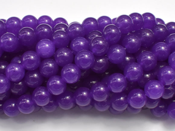 Jade - Purple, 8mm (8.4mm) Round-Gems: Round & Faceted-BeadXpert