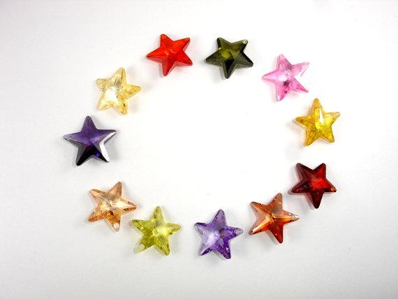 CZ beads,16x16mm Faceted Star-Cubic Zirconia-BeadXpert