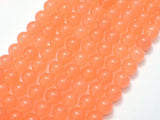 Jade - Orange, 8mm (8.2mm) Round-Gems: Round & Faceted-BeadXpert