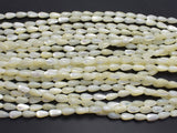 Mother of Pearl, MOP, White, 5x9mm Teardrop-BeadXpert