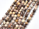 Brown Zebra Jasper Beads, 8mm Round Beads-Gems: Round & Faceted-BeadXpert