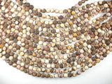 Matte Brown Zebra Jasper Beads, 8mm Round Beads-BeadXpert