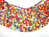 Howlite Beads, Multicolored, Round, 6mm-Gems: Round & Faceted-BeadXpert