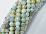 Mystic Coated Amazonite, 6mm (6.3mm) Faceted, AB Coated-Gems: Round & Faceted-BeadXpert
