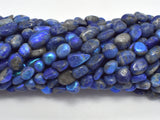 Mystic Coated Natural Lapis Lazuli, AB Coated, 6x8mm Nugget-Gems: Nugget,Chips,Drop-BeadXpert