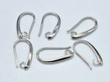 10pcs Earing Hooks, Fishhook, Silver Plated, 10x20mm, Hole 2mm-Metal Findings & Charms-BeadXpert
