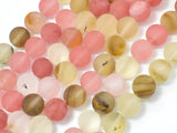 Matte Fire Cherry Quartz Beads, 10mm (10.5mm) Round-Gems: Round & Faceted-BeadXpert