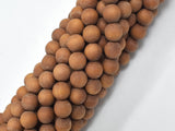 Matte Sandalwood Beads, 8mm (8.2mm) Round-BeadXpert