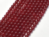 Jade Beads-Red, 6mm (6.3mm) Round Beads-Gems: Round & Faceted-BeadXpert