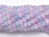 Aquamarine, Lavender Amethyst (Lavender Jade), Rose Quartz, 4x6mm Faceted Rondelle,-Gems:Assorted Shape-BeadXpert