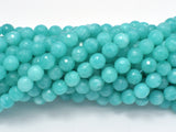 Teal Jade Beads, 7.8mm Faceted Round-Gems: Round & Faceted-BeadXpert