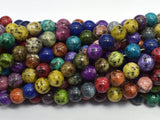 Sesame Jasper-Multi Color 8mm Round Beads, 15 Inch-BeadXpert