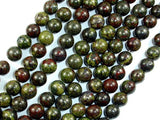 Dragon Blood Jasper Beads, 10mm Round Beads-BeadXpert