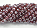 Mystic Coated Carnelian Beads, 8mm Faceted Round Beads, AB Coated-Gems: Round & Faceted-BeadXpert