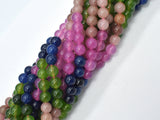 Jade - Multi Color, 8mm, Round, 15 Inch-BeadXpert