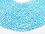 Mystic Aura Quartz-Aqua Blue, 6mm (6.5mm) Round-Gems: Round & Faceted-BeadXpert