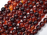 Amber Resin-Red, 8mm Round Beads, 33 Inch, Approx 108 beads-Gems: Round & Faceted-BeadXpert