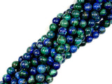 Azurite Malachite Beads, Round, 6mm (6.5mm)-Gems: Round & Faceted-BeadXpert