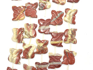 Red Jasper Beads, 21x24mm Animal Carving Beads-Monkey-Gems:Assorted Shape-BeadXpert