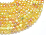 Mystic Coated Fire Agate- Yellow, 6mm, Faceted-BeadXpert