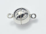 10pcs 10mm Magnetic Ball Clasp-Silver, Plated Brass-Metal Findings & Charms-BeadXpert