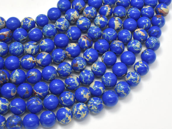 Blue Impression Jasper, 8mm Round-Gems: Round & Faceted-BeadXpert