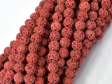 Red Lava Beads, Round, Approx 7mm-Gems: Round & Faceted-BeadXpert