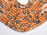 Rain Flower Stone, Orange, 8mm Round Beads-Gems: Round & Faceted-BeadXpert