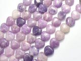 Lepidolite 12mm Heart Beads, 15 Inch-BeadXpert