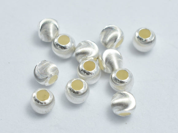20pcs Cat's Eye 925 Sterling Silver Beads, 3mm Round Beads-BeadXpert