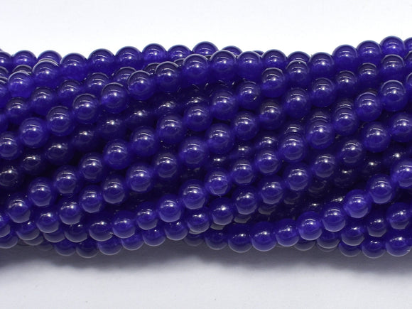 Malaysia Jade - Dark Purple, 4mm (4.4mm), Round-BeadXpert