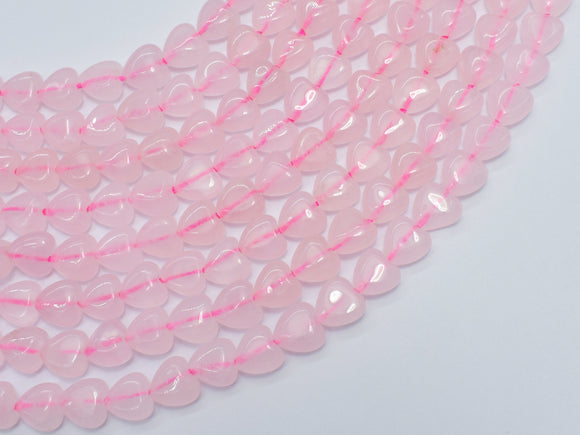 Rose Quartz 8mm Heart Beads-BeadXpert