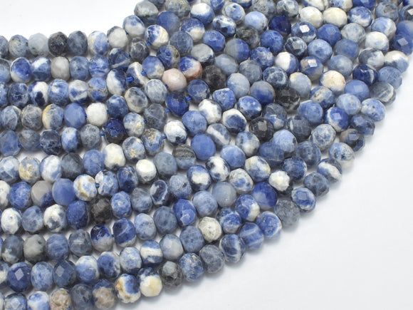 Sodalite Beads, 4x6mm Faceted Rondelle-Gems:Assorted Shape-BeadXpert