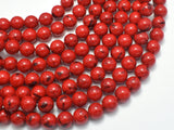 Shell Turquoise Howlite - Red, 6mm (6.5mm)-BeadXpert