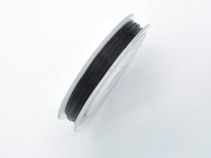 2Rolls Black Stretch Elastic Beading Cord, 0.5mm, 2 Rolls-20 Meters-Metal Findings & Charms-BeadXpert