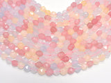Jade - Multi Color, 8mm Faceted Star Cut Round, 14.5 Inch-BeadXpert