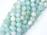Banded Agate Beads, Striped Agate, Light Blue, 8mm Round Beads-Agate: Round & Faceted-BeadXpert
