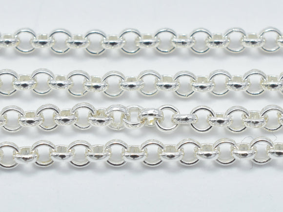 1foot 925 Sterling Silver Chain, Rolo Chain, Round Chain-Metal Findings & Charms-BeadXpert