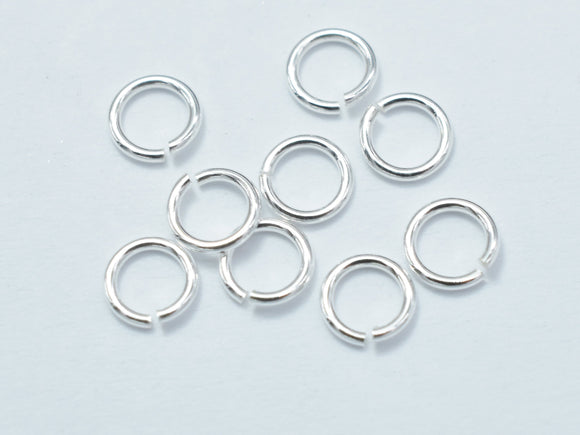 50pcs 925 Sterling Silver Open Jump Ring, 4mm-Metal Findings & Charms-BeadXpert