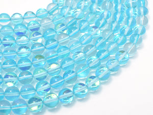 Mystic Aura Quartz-Aqua Blue, 8mm (8.5mm)-Gems: Round & Faceted-BeadXpert