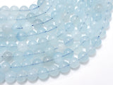 Genuine Aquamarine Beads, 8mm Round Beads-BeadXpert