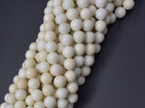 Ivory Jade Beads, 8mm (8.3mm)-Gems: Round & Faceted-BeadXpert