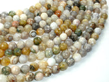 Bamboo Leaf Agate Beads, Faceted Round, 8mm-Gems: Round & Faceted-BeadXpert