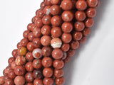 Red Jasper Beads, Round, 6mm-Gems: Round & Faceted-BeadXpert