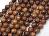 Black Rosewood Beads, 8mm Round Beads, 33 Inch-Wood-BeadXpert