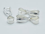 4pcs 925 Sterling Silver Pinch Bails, Ice Pick Pinch Bails-Metal Findings & Charms-BeadXpert