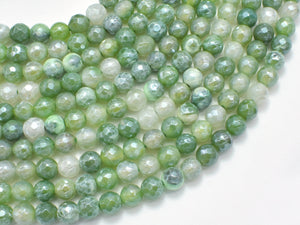 Mystic Coated Fire Agate- Green, 6mm Faceted-BeadXpert
