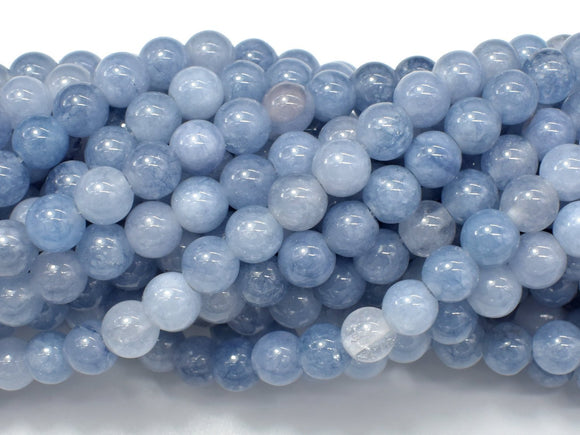 Jade Beads-Blue Gray, 6mm (6.3mm) Round Beads-Gems: Round & Faceted-BeadXpert
