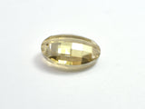 Crystal Glass 23x32mm Faceted Oval Pendant, Yellow, 1piece-BeadXpert